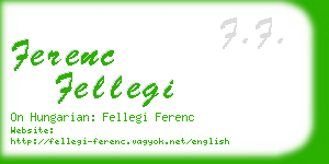 ferenc fellegi business card